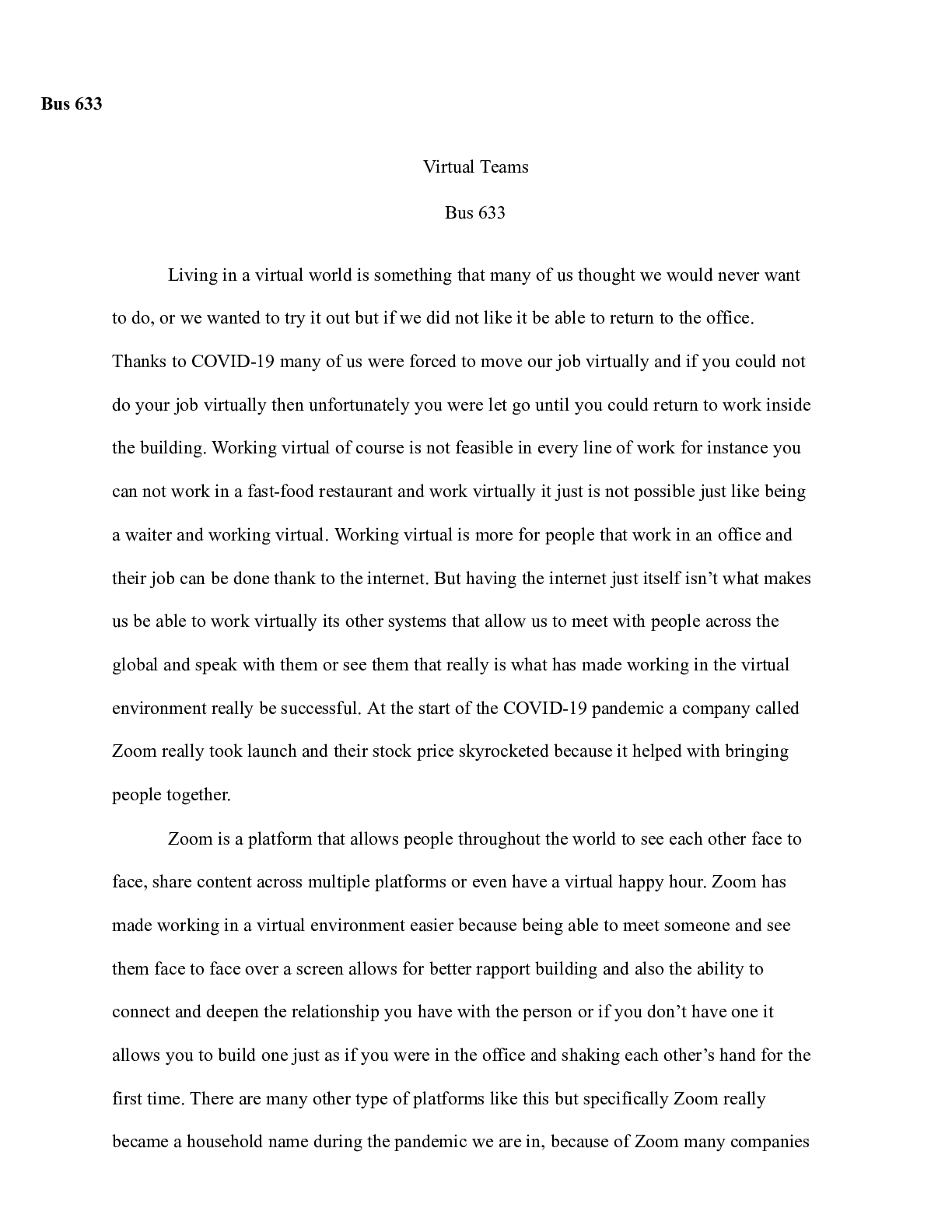 Preview image of Virutal teams.docx document